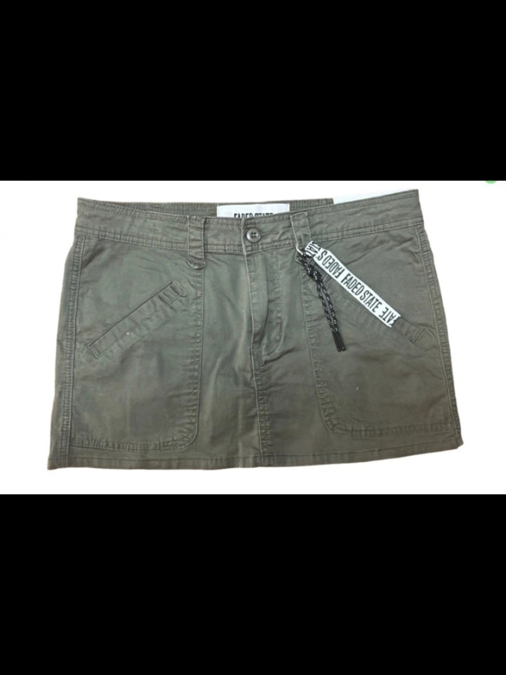 Utility Pocket Mini Skirt - Olive Green